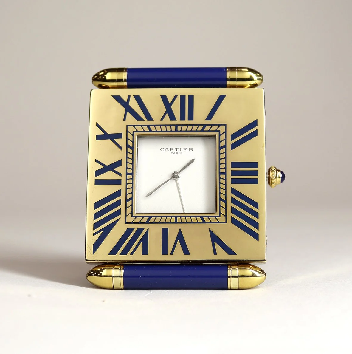 Folding Cartier Desk Alarm Clock — Chalfont Clocks Repairs and